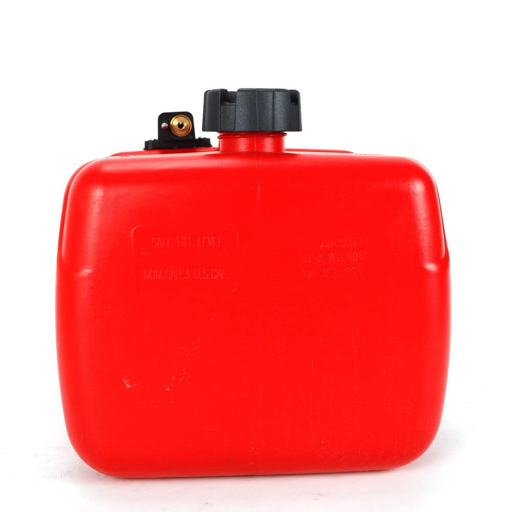 12 Lite Kraftstofftank, Tragbar Externer Bootstank +Anschluss, Benzintank Boot Außenborder-Tank Kanister