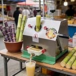 ErShangMao 150kg/H Manual Sugarcane Juicer Machine – Commercial Sugar Cane Press Extractor For Whole Unpeeled Stalks & Ginger Juicing, Heavy-Duty Stainless Steel Sugar Cane Squeezer