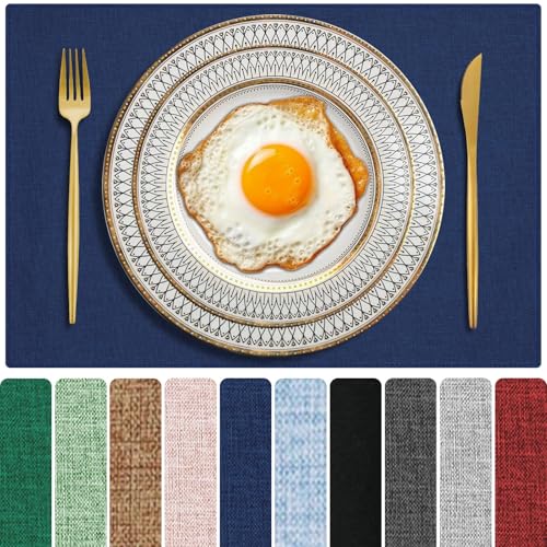 Cotton Linen Blend Placemats Set of 6