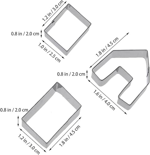Miniatura 2 de Kisangel Juego de 5 cortadores de galletas de Navidad en 3D, juego de cortadores de pan de jengibre, juego de cortador de galletas de acero