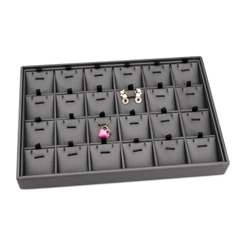 Armadi Multi-compartment Black Jewelry Rack Ring Tray Necklace