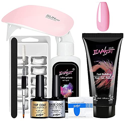 9pcs Poly Nail ExtensionKit 30ML Extension Gel Quick Builder Gel Mixed Nail Enhancement Starter Gel Builder All-In-One Nail Technician Set