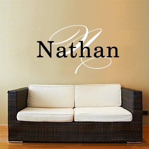 TwinkleWorld Custom Name Wall Decal- "Nathan"- Measure (width: 24")Stricker