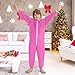 Unisex Child Kid Onesie Fashion Pink Hoodie One Pieces Jumpsuits Novelty Cosplay Halloween Costume for Girls Boys, 7-8 Years