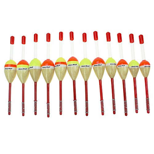Krazywolf Balsa Multipurpose Fishing Floats,Pack of 12
