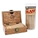 RAW Classic King Size Pre-Rolled Cones with Filter Tips - Bundle (50 Pack and RAW Storage Box)