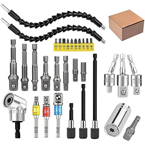 Grednfhat 32pcs Flexible Drill Bit Set Cover