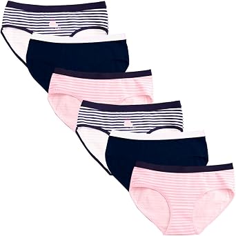 Underwear Women Cotton Briefs Soft Panties for Teens Girls Hipsters Breathable Underpants Pack of 6