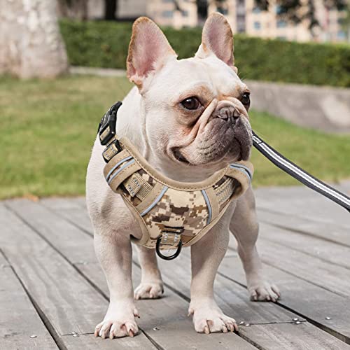 HEELE Hundegeschirr ohne Zug, Brustgeschirr für kleine Hund, einstellbares reflektierendes Hunde Geschirr, atmungsaktive Hundegeschirre mit gepolstertem Griff, No-Pull Dog Harness, Türkis, S