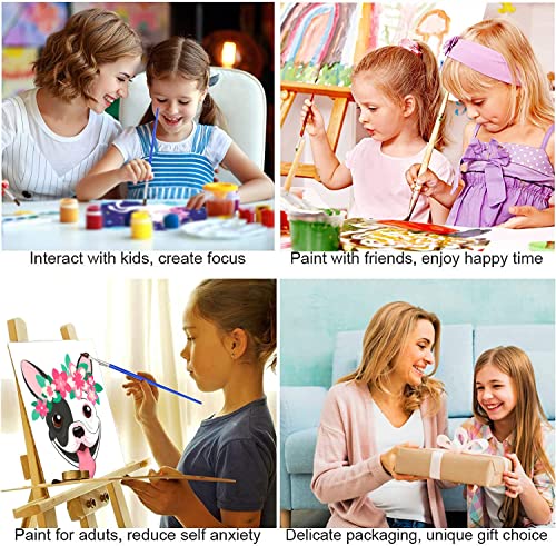 Ceuhrog 4 Pack Paint By Numbers For Kids Ages 4-8, Children Beginners Easy Acrylic Watercolor Paint Numbers Canvas Art For Kids Ages 8-12, Diy Cartoon Animals Oil Painting For Home Wall Decor #TOP3