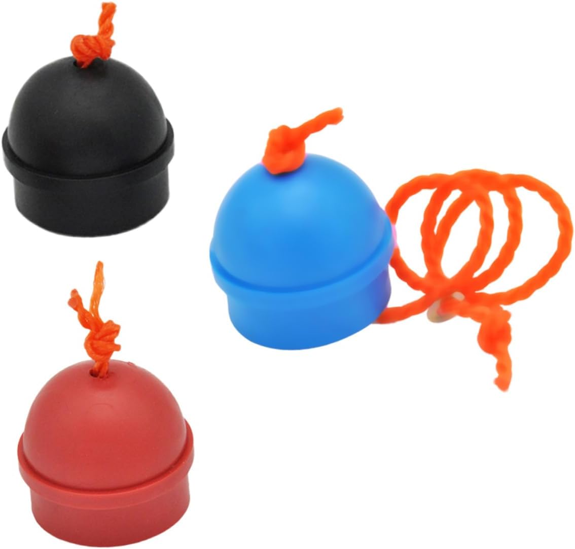 Milisten 3pcs Billiard Chalk Holder Rubber Snooker Pool Cue Accessories Mix Colors Red Blue Black Retractable Design for Convenient Use for Keeping Chalk Clean
