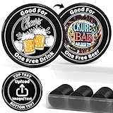 200-1000 Custom Plastic Poker Chips, Drink Chips Personalized Your Own Logo, Image and Text, Double Sided Full Color Printing Custom Tokens for Bar, Party, Business Cards and Promotions (Black)