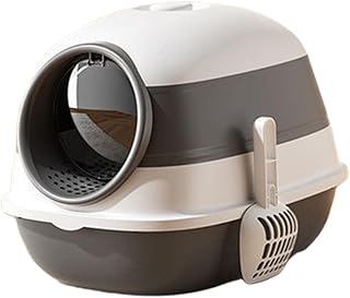 Bothyi Caixa de areia com capuz para gatos com tampa, bandeja de areia para gatinhos totalmente fechada, bandeja de areia para animais de estimação antirespingos e controle de odor para cães filhotes