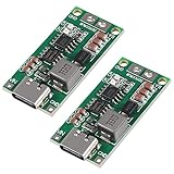 ACEIRMC 2pcs Type-C USB 2S 2A Boost Converter 8.4V 12.6V 16.8V Step-Up Power Module LiPo Polymer Lithium Battery Charging Protection Board