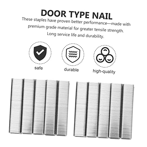 Clavos de grapas tipo puerta Heavy Duty 5000 piezas de acero para tapicería y proyectos de carpintería miniatura 3