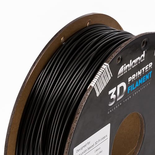 Image of INLAND Micro Center PLA+ 3D Printing Filament 1.75mm - PLA Pro Dimensional Accuracy + /- 0.03 mm - 1kg Cardboard Spool (2.2 lbs) (1 Pack Black, 2.85mm)