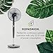 Klarstein Silent Storm Pedestal Fan • Oscillating and Adjustable Height • Quiet Operation • 12 Speed settings • Digital Remote Control • 5 Operation Modes • Black
