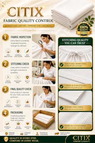 Image of CITIX Pure Cotton Petticoat for Women's Saree | Adjustable Drawstring Waist