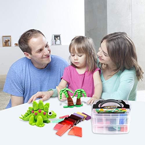 Polymer Clay 50 Colors 1.25Kg/2.75LB Nontoxic Oven Bake Clay Blocks Set Modelling Clay DIY Craft Kits Best Christmas and Birthday Gifts for Kids 7 51JrJlcYYyL. AC