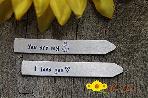 You Are My Anchor Collar Stays - Custom Dress Shirt Collar Stiffeners - Great Anniversary or Christmas Gift for Husband - Gift from Children