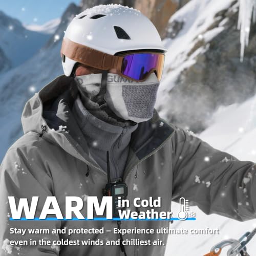 Image of Winter Neck Gaiter Warmer Scarf Cold Weather Windproof Face Mask for Man & Women - Ski Mask for Outdoor Sports
