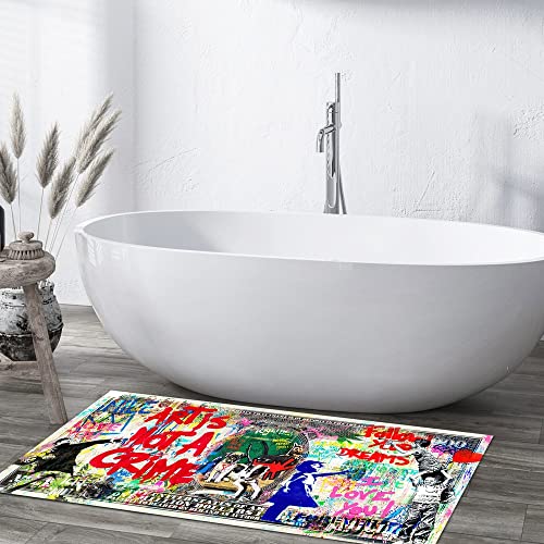 Alfombra runner graffiti JUST BREATHE 59x24 pulgadas miniatura 3