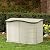 Rubbermaid Small Horizontal Resin Outdoor Storage Shed With Floor (4.5 x 3 Ft) Weather Resistant, Beige/Brown, Organization for Home/Backyard/Pool Chemicals/Toys/Garden Tools/Porch/Patio Cushions