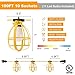 Yaoledly 100FT Construction String Lights, 100W 11 Bulbs Work Lights with E26 Base, Construction Lights IP65 Waterproof, 8000LM 6500K Temporary Lighting for Indoor Workshop, Mine cave, Job Site