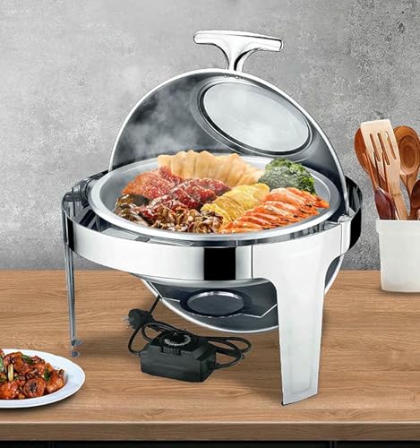 Chafing Dish Buffet 6 litres avec couvercle et support pour brûleur - 4