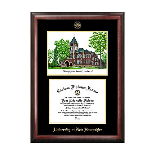 Campus Images University of New Hampshire Gold Embossed Diploma Frame Lithograph