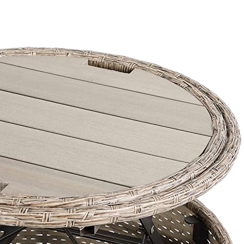 Sonneninsel Casaria Outdoor XXL Polyrattan faltbar Ø185 cm