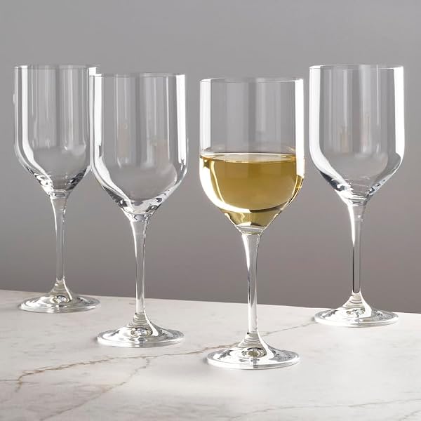 Mikasa Upton Lead-Free White Wine Chardonnay Glasses, Set of 4, 17.5 Ounce by Mikasa - Used condition - Image 7