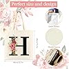 Sac Fourre-Tout Initiale Personnalisés, Tote Bag Initiale, Sac en Tissu avec Lettre, Cadeau pour Femme, Amie, Collègue, Anniversaire, Fête des mères, Mariage (H) #2