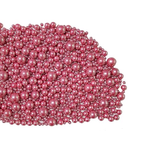 Image of Edible Rose Gold Sugar Pearls Candy Sprinkles 120G / 4.23Ounce Baking Cake Sprinkles Cupcake and Cake Topper Cookie Decorations Wedding Party Valentines Halloween Christmas Supplies