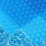 Rechteckige Pool-Solardecke | Dicke 400 mµ Solar-Pool-Abdeckung (hoch 4 ± 0,1 mm) | Whirlpool-Blasen-Isolierabdeckung, schwimmende Spa-Decke (Ø 16 mm) – mit der Blasenseite nach unten, Schwimmbadabd
