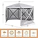 XGEAR 6 Sided Pop Up Camping Gazebo 11.5’x11.5’ Instant Canopy Tent Sun Shelter Screen House with Mosquito Netting, for Patio, Backyard, Outdoor,Grey