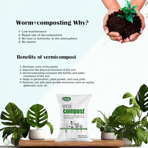 Image of Vermicompost Organic Manure for Home Garden, Pots and Farming (25 Kg)