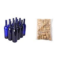 Vista 4 de FastRack Paquete de botellas para hacer vino (12 azul cobalto + 12 verdes) 24 botellas