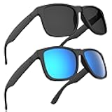 Polarized Sunglasses for Men and Women,UV Protection Rectangular Sun Glasses 8806