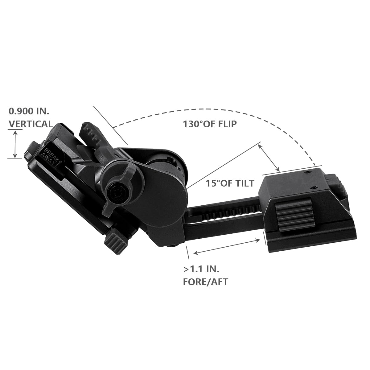 Monture en aluminium L4G24 NVG pour Casque Bras de montage pour lunettes de vision nocturne PVS15/18 GPNVG18