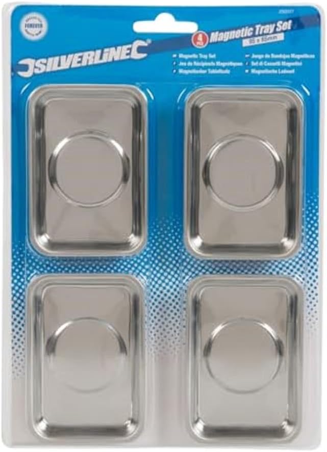 Silverline Magnetic Tray Set 4pce 95 x 65mm (250007)
