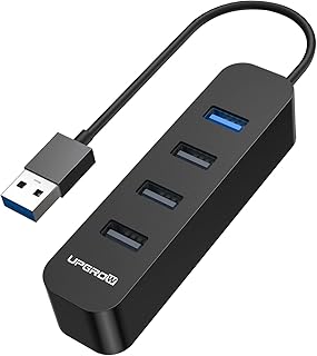 USB 3.0 Hub 4-Port USB Hub with 5 Gbps USB Splitter for Laptop MacBook Mac Pro Mac Mini iMac Surface Pro XPS PC Flash Drive Mobile HDD-Black