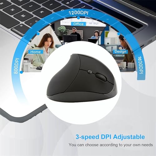Ratón inalámbrico silencioso con receptor USB para PC y MacBook 3
