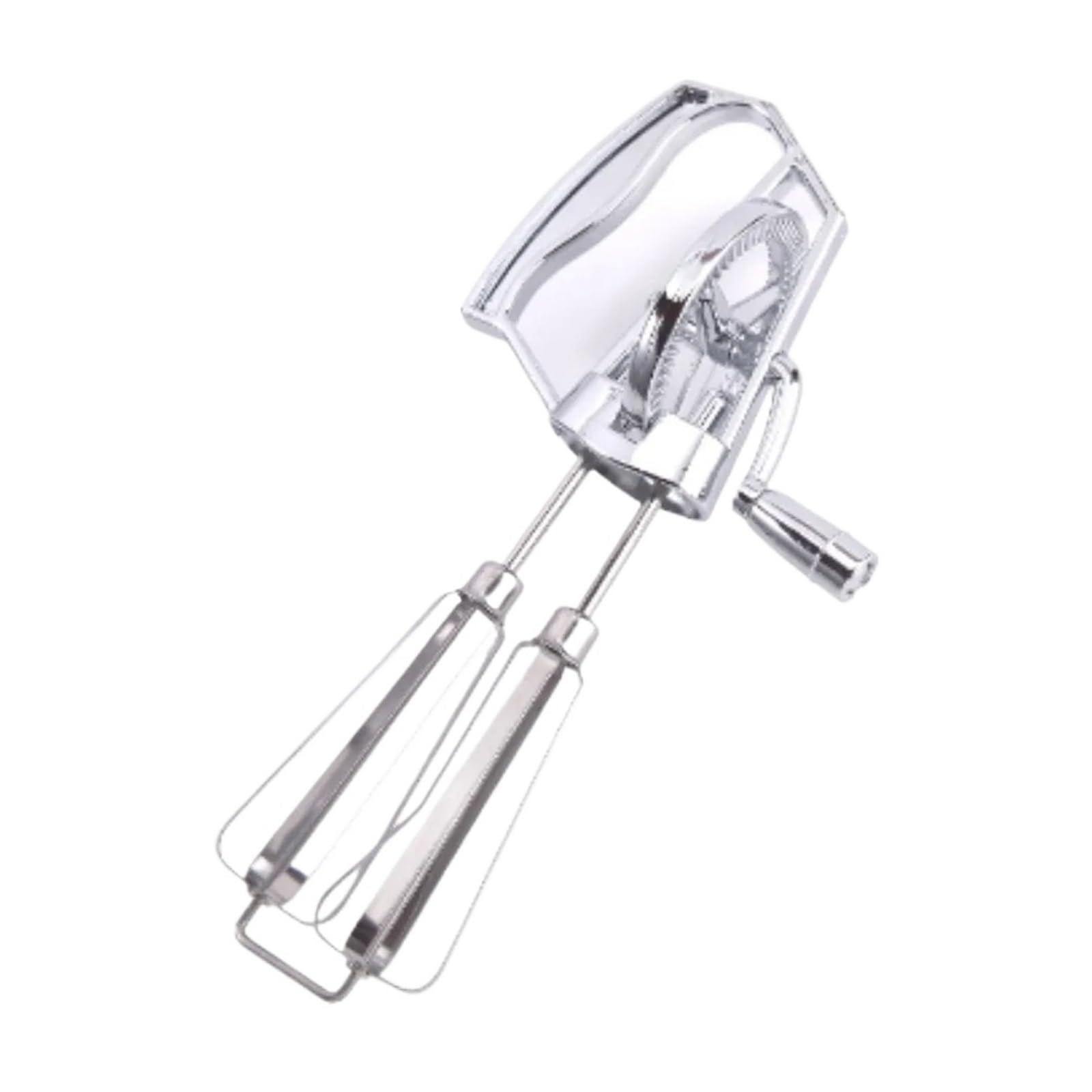 Batidor de huevos con manivela Manual acero inoxidable, batidor doble cabezal for mezclar en la cocina