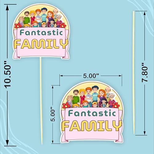 Image of Family Photo Booth Props Kit (20+ Pcs) | Relationship Theme Party Props for Kids & Newborn Photoshoot | Baby Shower, Birthday Decoration Props | Premium Cardstock with Wooden Sticks