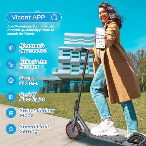 Electric Scooter, 19/22Mph, 8.5″/10″ Tires, 350W/500W Motor,