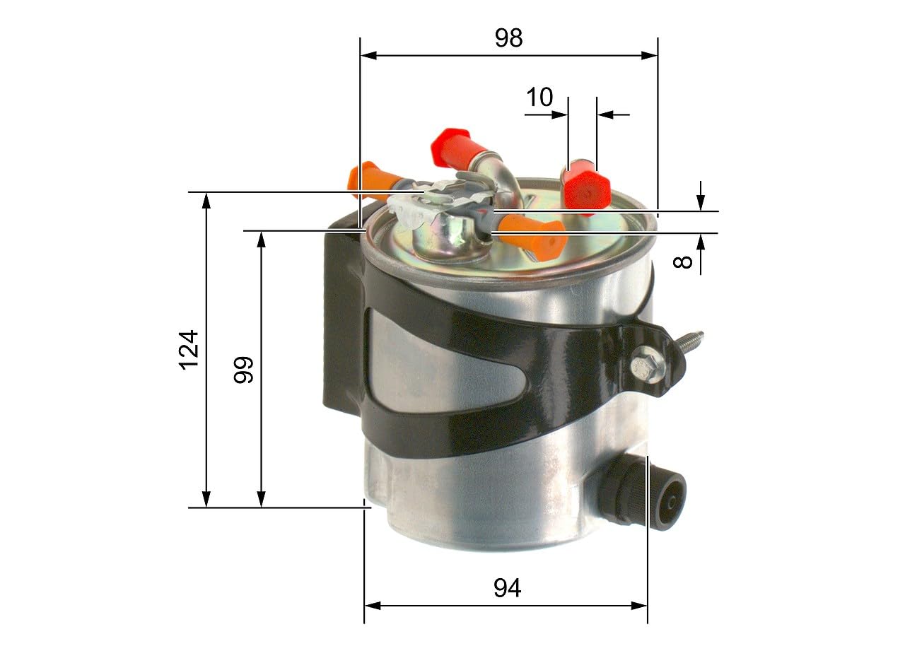BOSCH Kraftstofffilter F026402016 | Separa Partículas y Agua del Combustible, Protege el Sistema de Inyección