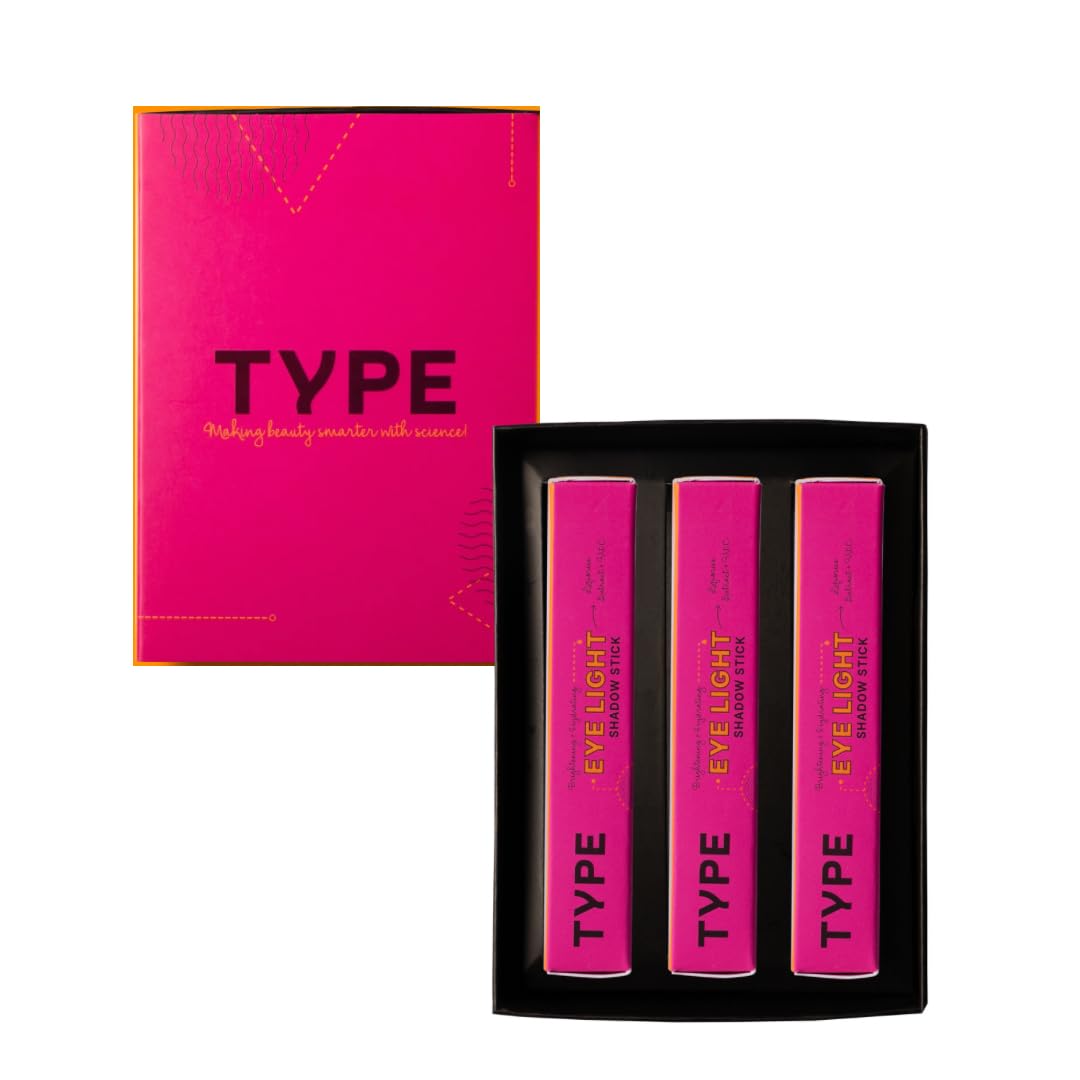 Type Beauty Inc. Eye Light Eyeshadow Stick | Gift Set For Women | Pack Of 3 (Rosy Glow)