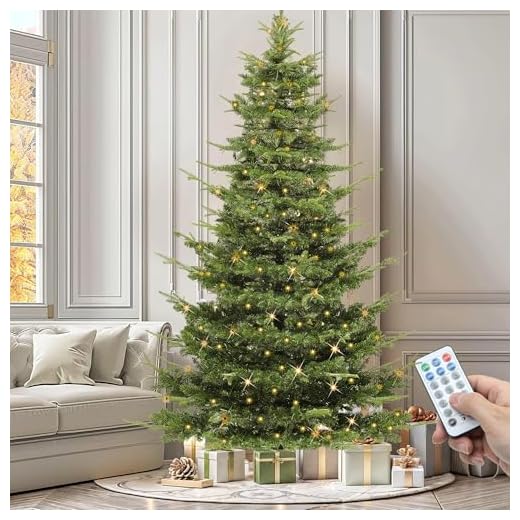 6.5ft Pre-Lit Aspen Fir Christmas Tree