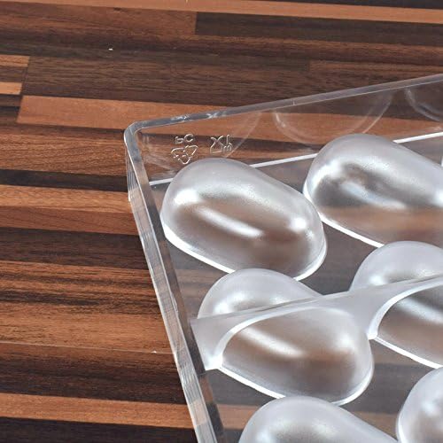 5.4 CM 15 Cups Small Pillow Oval Chocolate Mold Polycarbonate Stone Shape PC Chocolate Ice Candy Jelly Making Mould